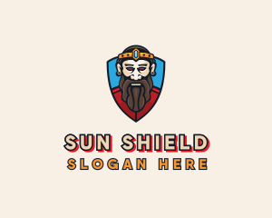 Medieval King Shield logo design