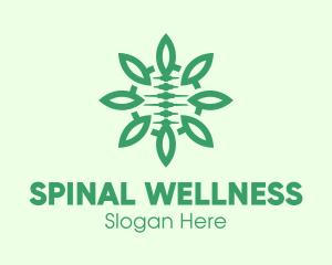 Green Natural Spinal Cord logo design