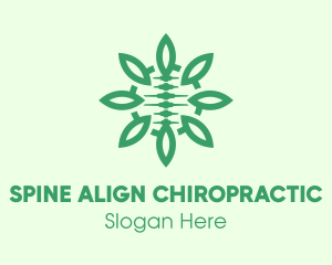 Green Natural Spinal Cord logo design