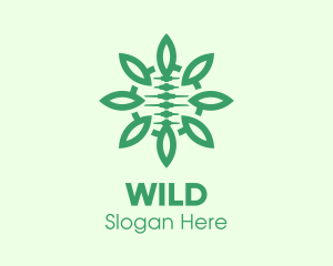 Leaf - Green Natural Spinal Cord logo design