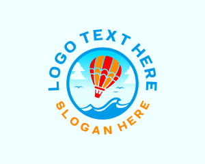 Ocean - Balloon Travel Tour logo design
