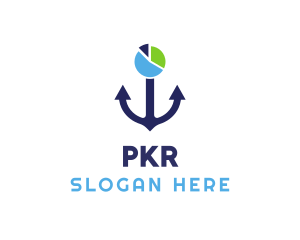 Symbol - Anchor Pie Chart logo design