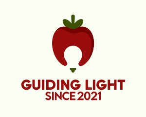 Healthy Apple Light Bulb  logo design