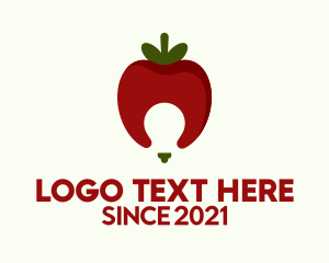 Fruit Shop - Healthy Apple Light Bulb logo design