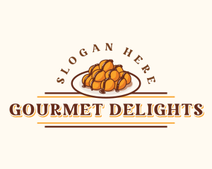 Loukoumades Sweet Dessert logo design