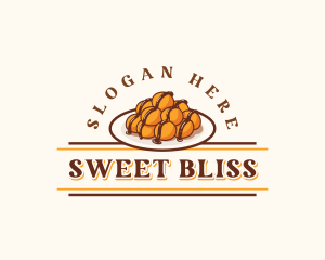 Loukoumades Sweet Dessert logo design