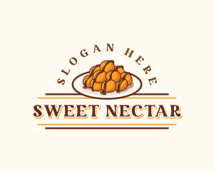 Loukoumades Sweet Dessert logo design