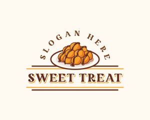 Loukoumades Sweet Dessert logo design