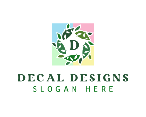 Leaf Tile Frame logo design