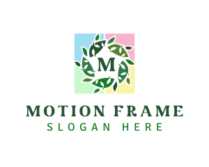 Leaf Tile Frame logo design