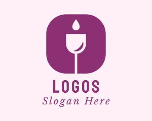 Cocktail - Wine Droplet Glass Bar logo design