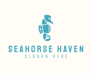 Seahorse Aqua Park logo design