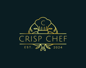 Restaurant Chef Monoline logo design