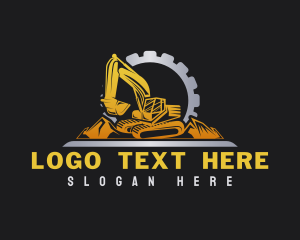 Cogwheel - Industrial Gear Excavator logo design