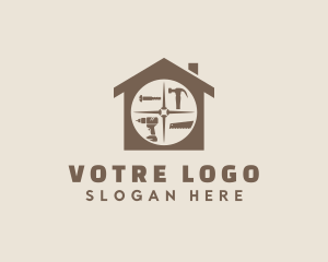 Construction Tools House Logo