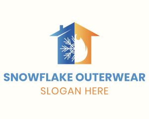 Home Snowflake Fire logo design