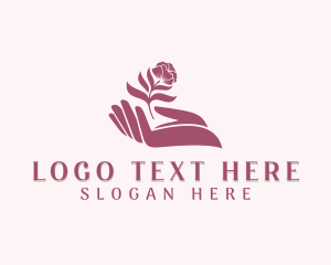Hand Floral Spa logo design