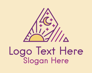 Celestial Spiritual Triangle Pyramid Logo