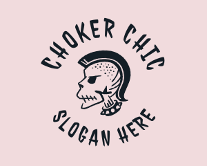 Choker - Skull Punk Choker logo design