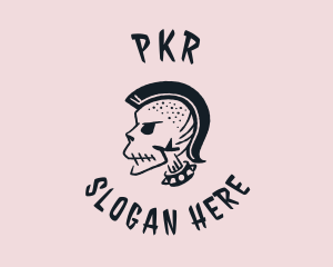 Skull Punk Choker logo design