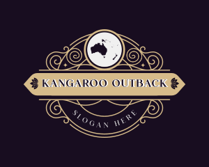 Australia - Australia Oceania Continent Map logo design