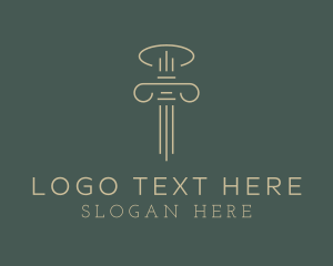 Court House - Column Law Attorney logo design