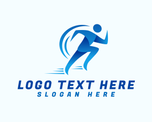 Jogging - Fast Running Man logo design