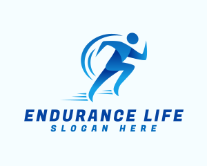 Endurance - Fast Running Man logo design