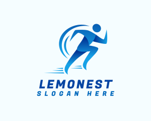 Personal Trainer - Fast Running Man logo design