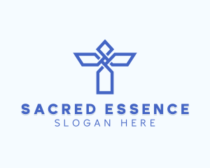 Sacramental - Abstract Cross Letter T logo design