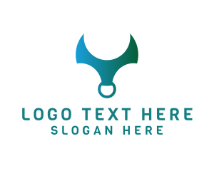 Ox - Bull Horn Ring logo design