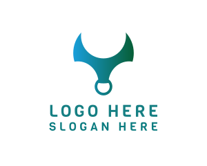 Cow - Bull Horn Ring logo design