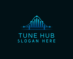 Music Equalizer Bridge logo design