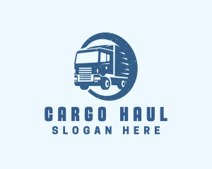 Blue Truck Transportation logo design