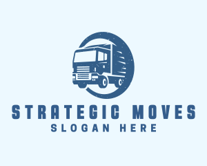 Blue Truck Transportation logo design