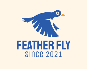 Flying Blue Pigeon  logo design