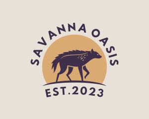 Savanna - Wild Hyena Safari logo design