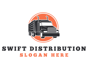 Distribution - Trailer Truck Mover logo design