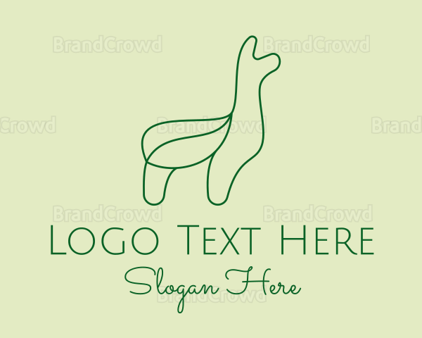 Llama Leaf Outline Logo