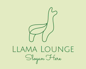 Llama Leaf Outline  logo design