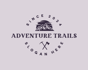 Mountain Trekking Adventure logo design