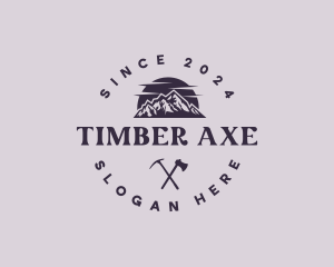 Mountain Trekking Adventure logo design