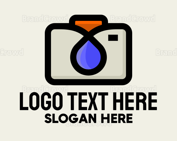 Camera Lens Droplet Logo