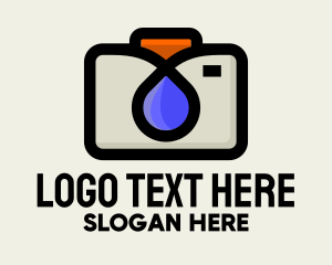 Photo Montage - Camera Lens Droplet logo design