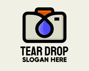 Tear - Camera Lens Droplet logo design