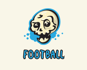 Halloween Skull Graffiti  Logo