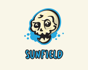 Streetwear - Halloween Skull Graffiti logo design