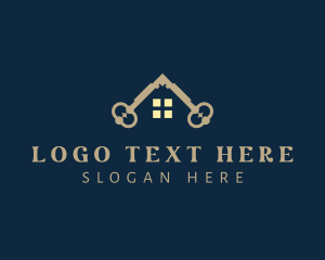 Apartment - Home Property Key logo design