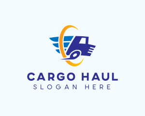 Fast Courier Truck logo design