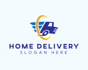 Fast Courier Truck logo design